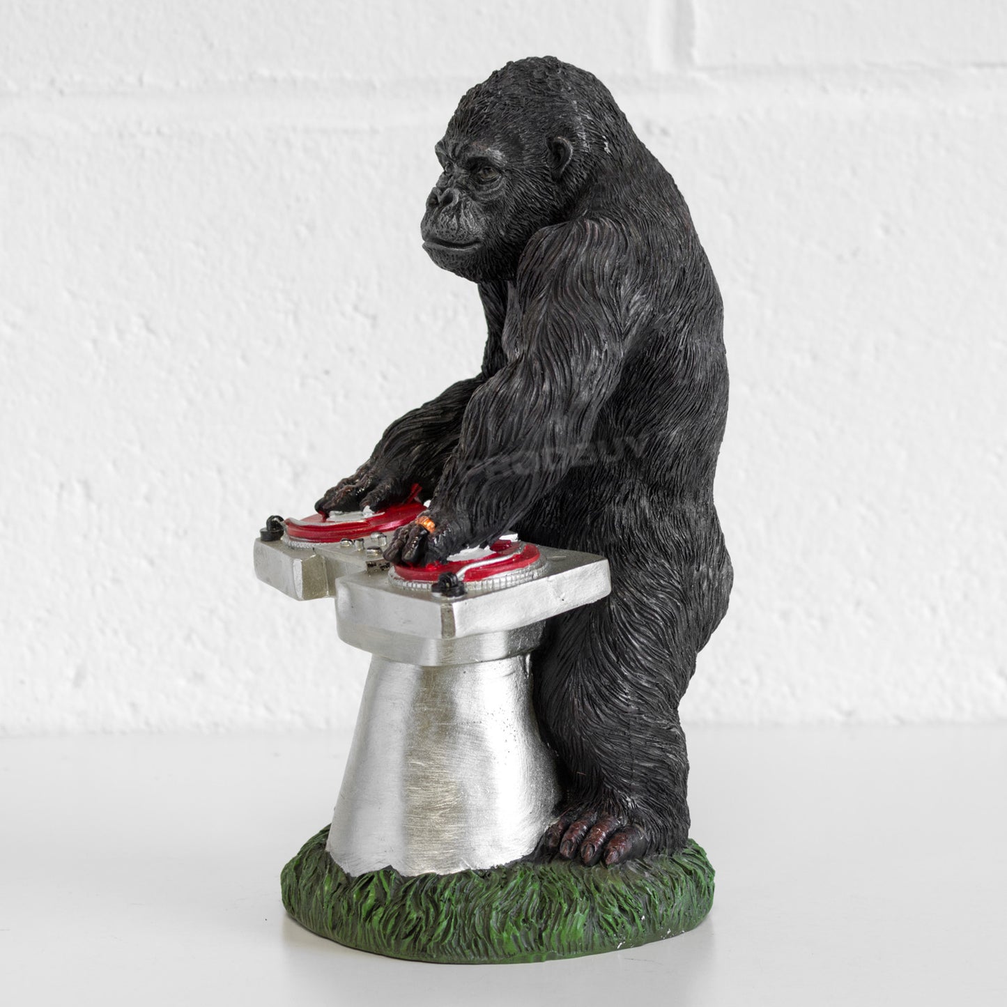 DJ Pete Kong Resin Gorilla with Decks Garden Ornament