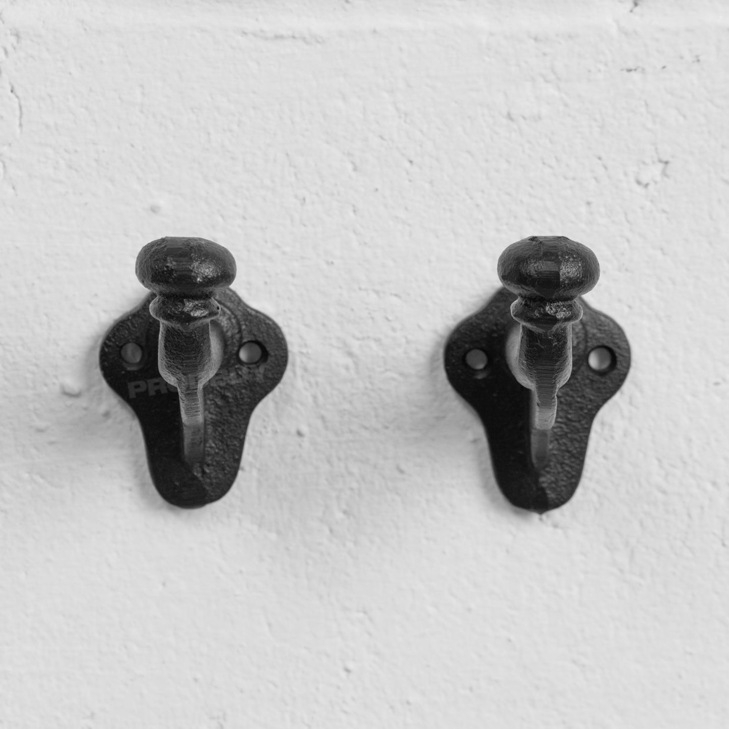 Set of 3 Cast Iron Wall Coat Hooks