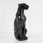 Sitting Black Leopard Resin Ornament 27.5cm Tall