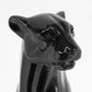 Sitting Black Leopard Resin Ornament 27.5cm Tall