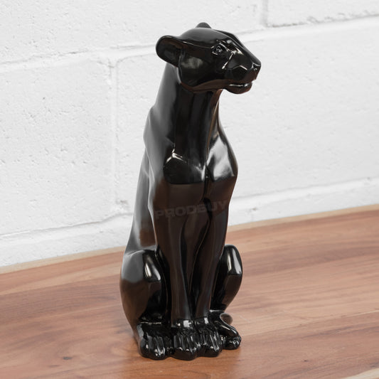 Large Black Leopard Ornament Statue