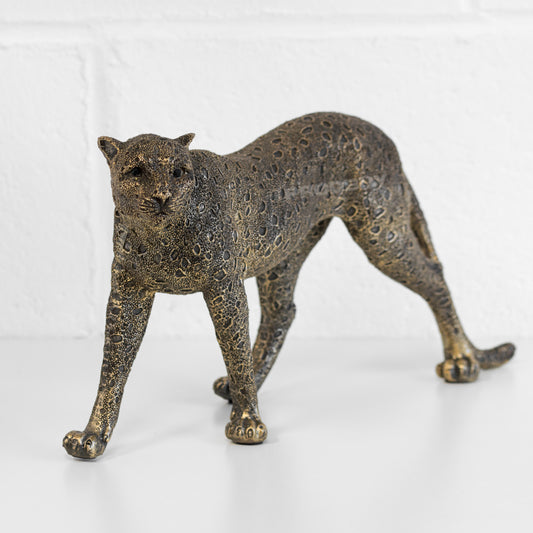 Large Resin Leopard Big Cat Ornament