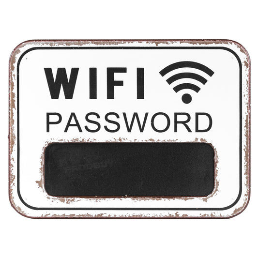 Wifi Password Sign with Chalk Board 39cm x 29cm Wall Mounted