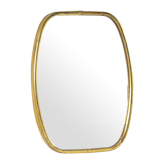 Antique Style Gold Coloured Metal Frame Wall Mirror