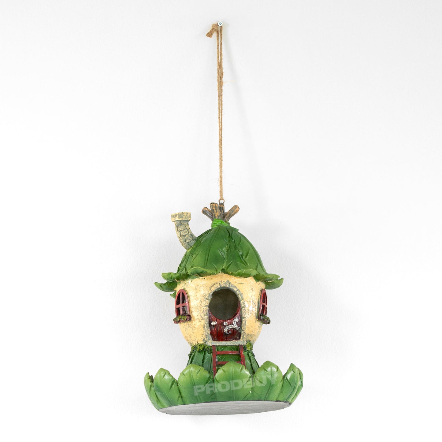 Resin Hanging Bird House - Pixie House Fairy Garden Style Design