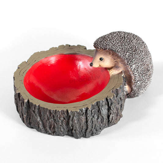 Hedgehog Food Feeder Bowl Plate Garden Ornament