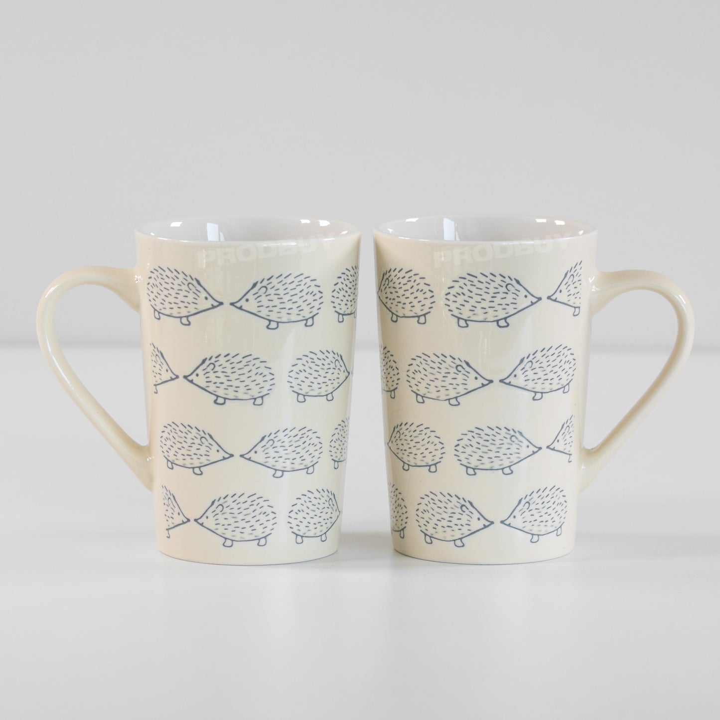 Set of 2 Tall Hedgehog Latte Mugs