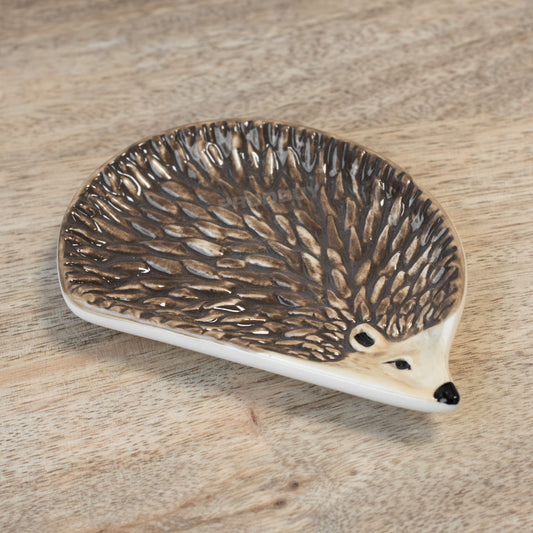 Hedgehog Shaped Ceramic Teabag Tidy