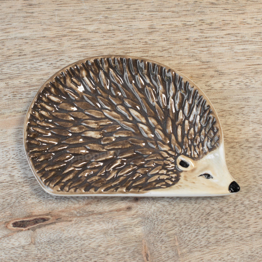 Hedgehog Shaped Ceramic Teabag Tidy