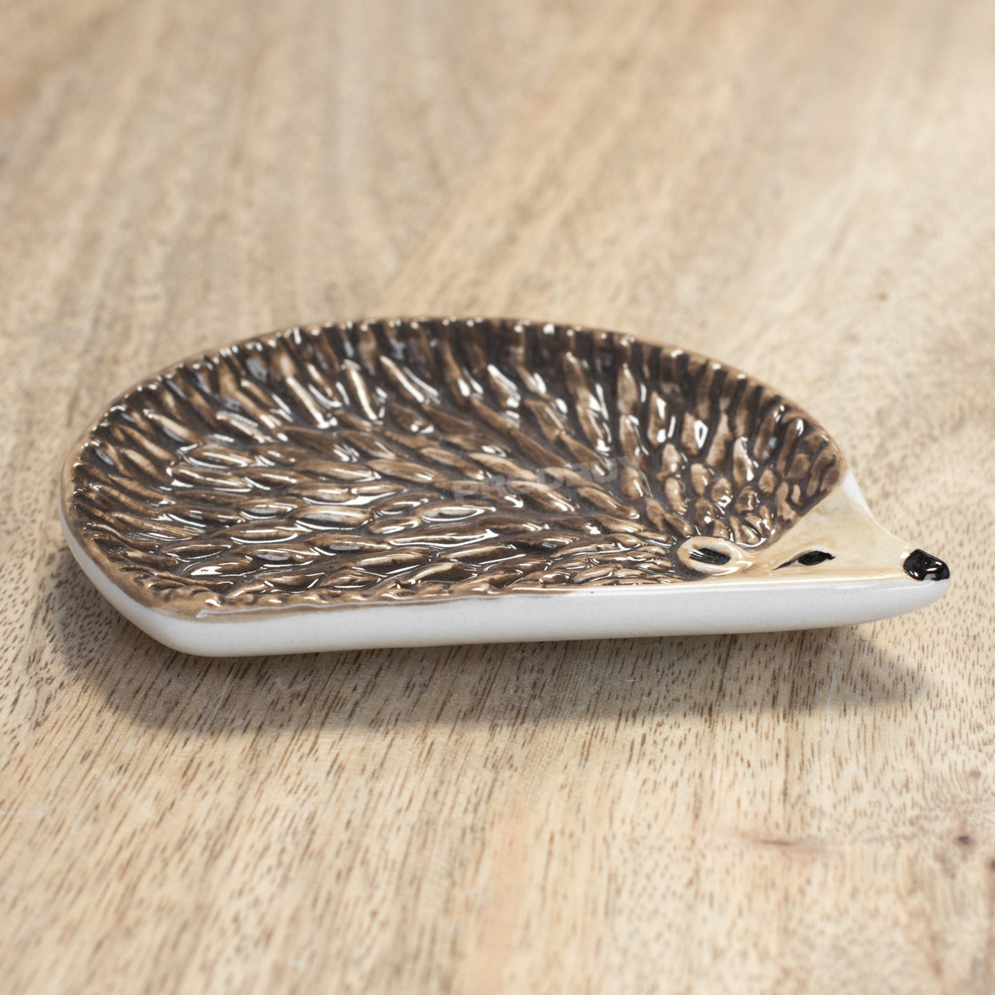 Hedgehog Shaped Ceramic Teabag Tidy