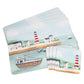 Set of Coastal Harbour 4 Placemats & 4 Coasters