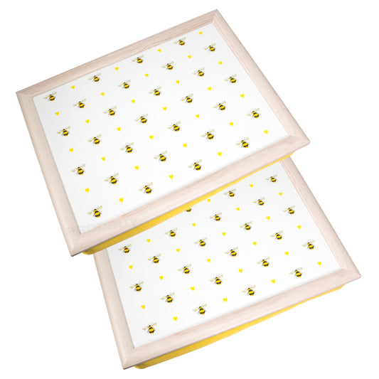 Set of 2 Cushioned 'Busy Bee' Lap Trays