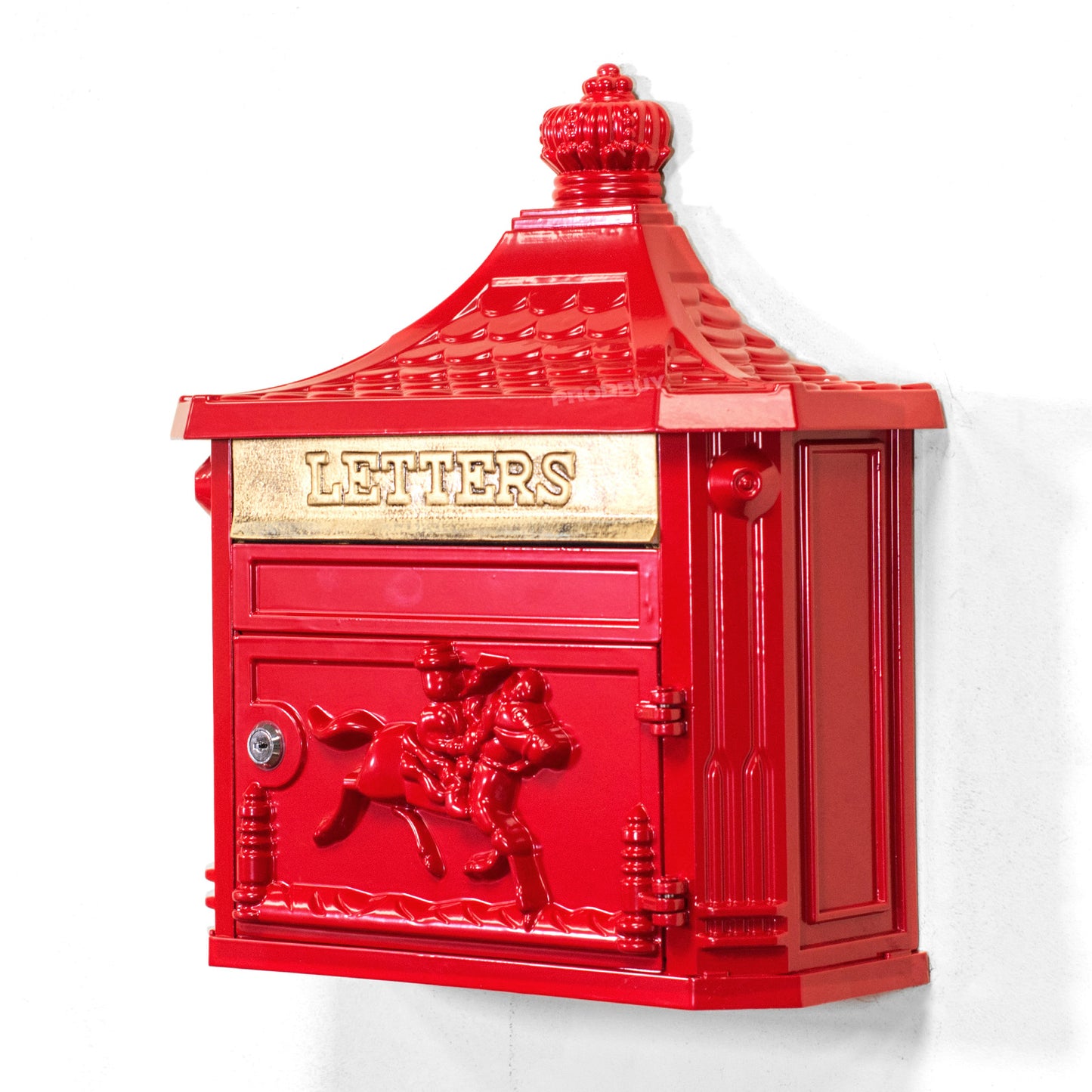 Victorian Style Red Wall Letter Post Box