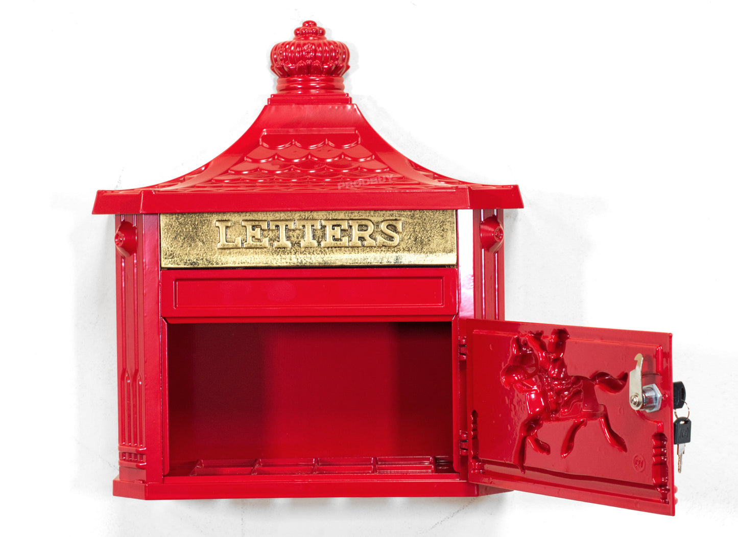 Victorian Style Red Wall Letter Post Box
