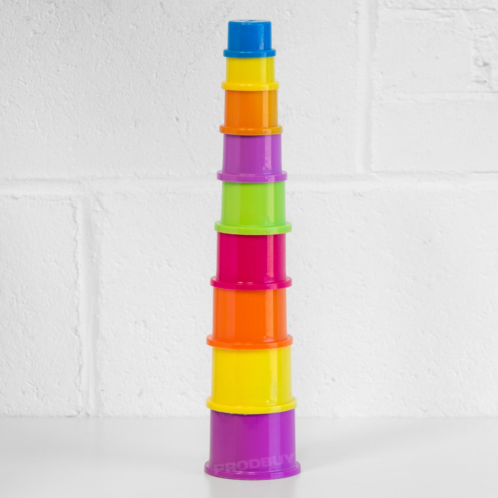 Set of 9 Bright Baby Stacking Stackable Cups Building Tower Toy 6 12 Months