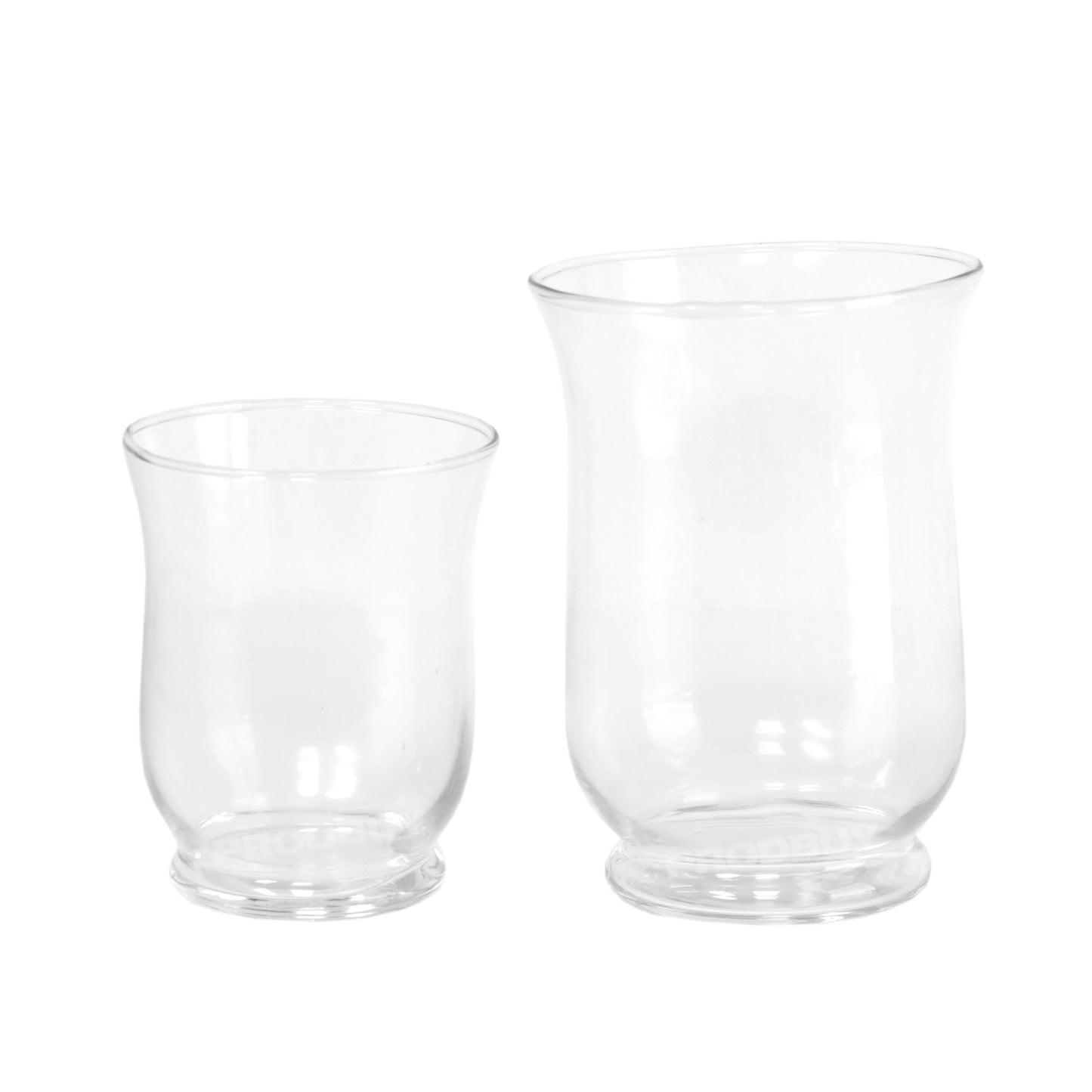 2 x Glass Candle Holders Tealight Pillar Home Decoration Wedding Table Vintage