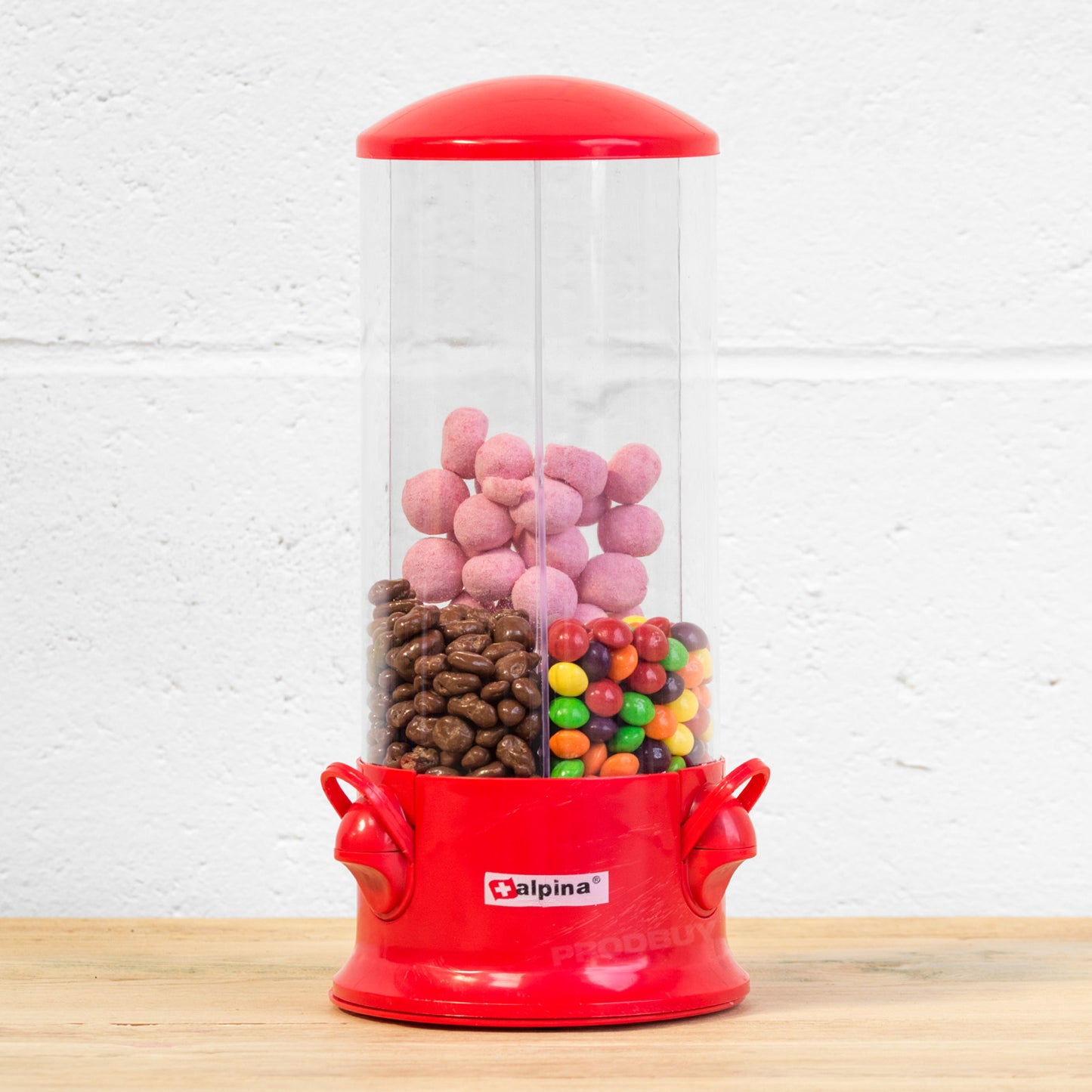3 Compartment Rotating Sweet Dispenser Candy Machine Jelly Bean Vending Gum Kids