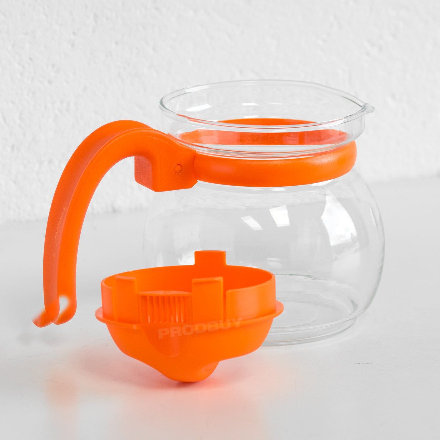 Clear Glass 750ml Teapot with Colour Handle