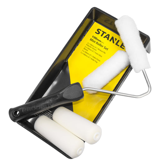 Stanley 100mm Mini Paint Roller & Tray Set