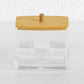 Cotton Bud Dispenser with Bamboo Lid