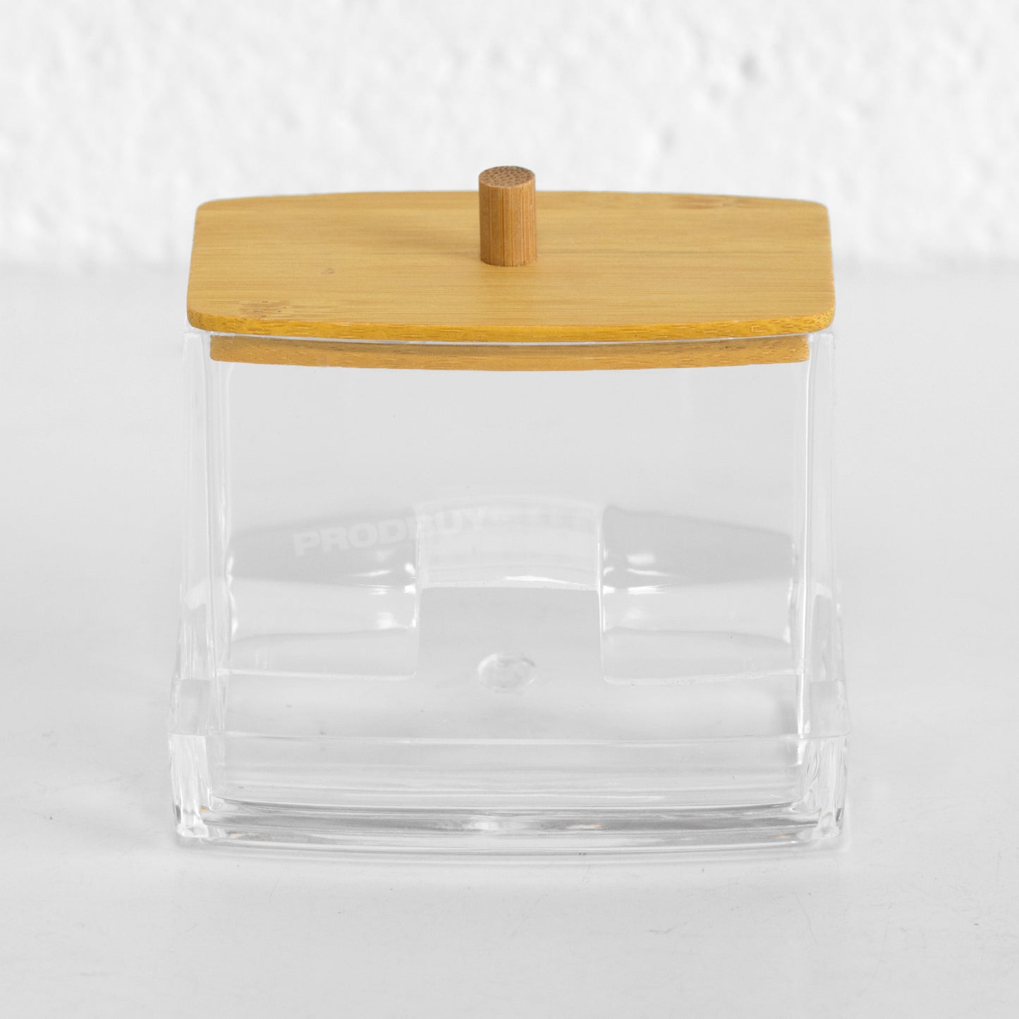 Cotton Bud Dispenser with Bamboo Lid