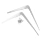 Basic White Metal Shelf Brackets