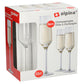 Set of 6 Champagne Flutes 22cl Prosecco Glasses