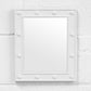 White Frame Mirror LED Lights Table Top Wall Dressing Table Make Up Cosmetic
