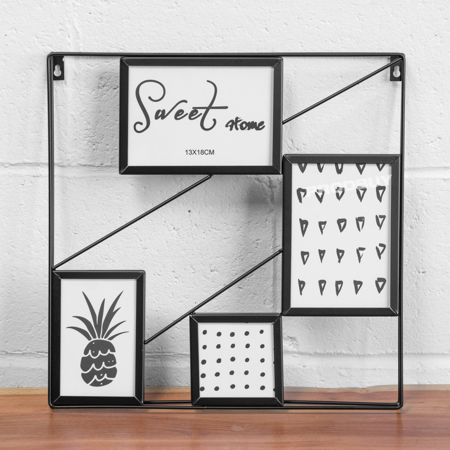 Square 40cm Black Metal Wall Photo Picture Frame