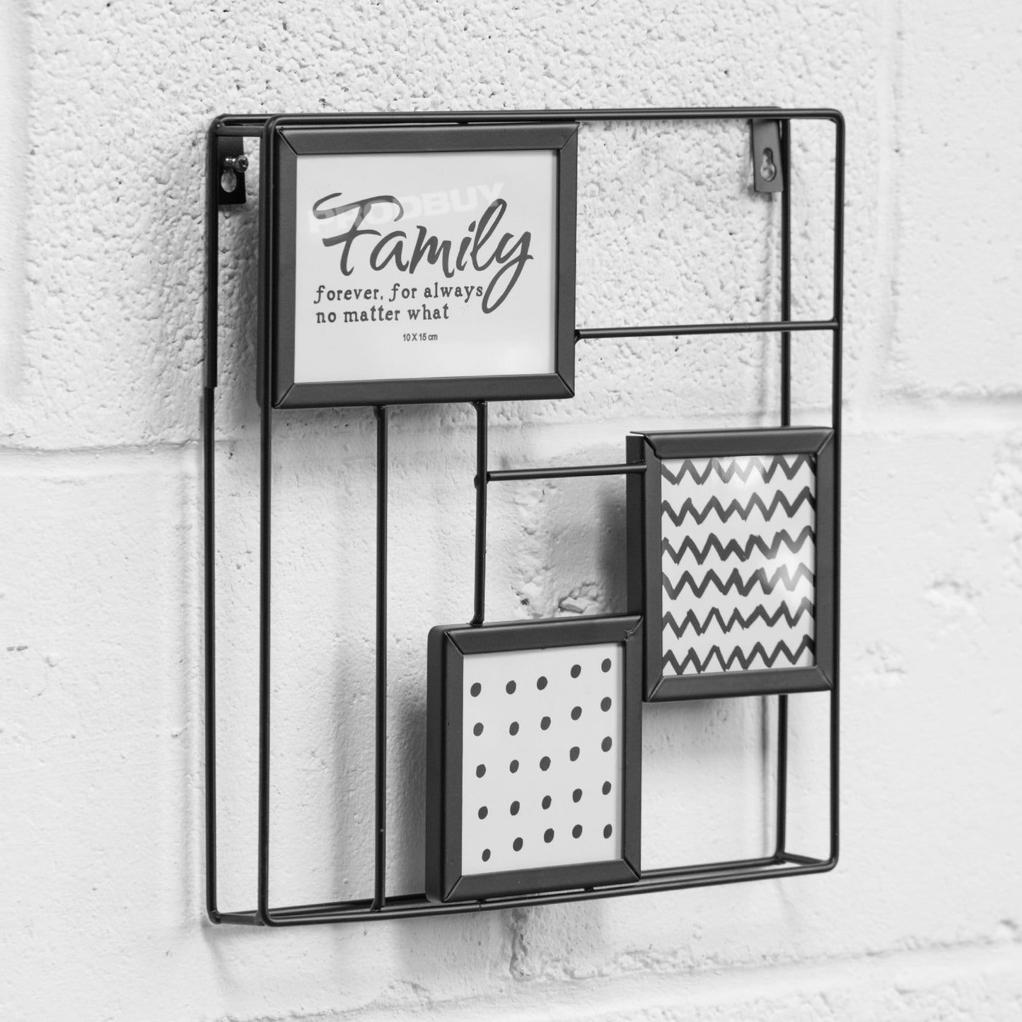 Square 30cm Black Metal Wall Photo Picture Frame