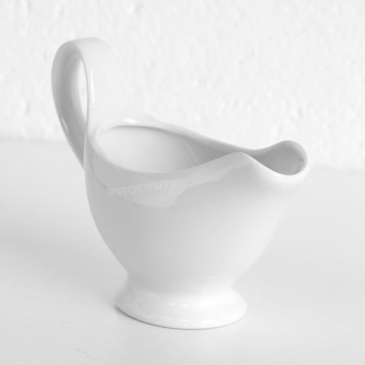 250ml White Porcelain Gravy Boat Serving Jug Creamer Milk Custard Sauce