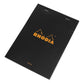 Set of 3 Rhodia A5 Blank Artist's Sketching Pads with Black Covers & Plain White Sheets
