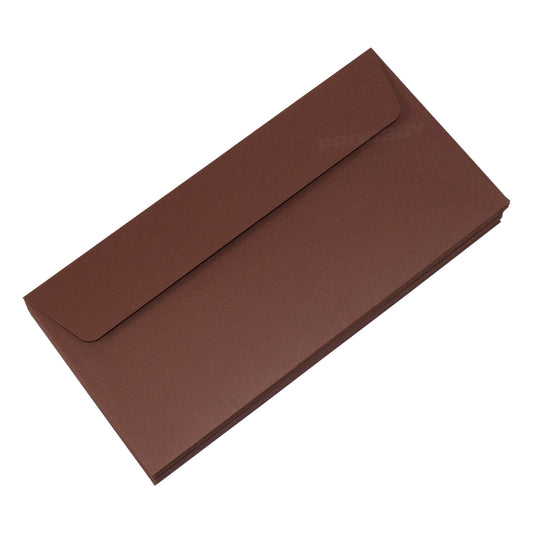 Set of 40 High Quality Plain DL Envelopes 120gsm with 'Cocoa' Brown Colour