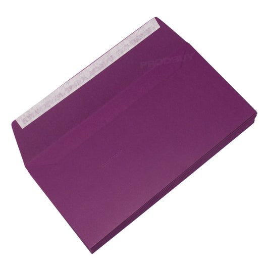 Set of 40 High Quality Plain DL Envelopes 120gsm with 'Blackcurrant' Purple Colour
