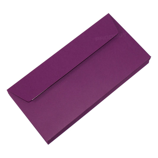 Set of 40 High Quality Plain DL Envelopes 120gsm with 'Blackcurrant' Purple Colour