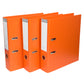Set of 3 Lever Arch Files A4 70mm PVC with Orange Colour