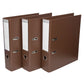 Set of 3 Lever Arch Files A4 70mm PVC with Brown Colour