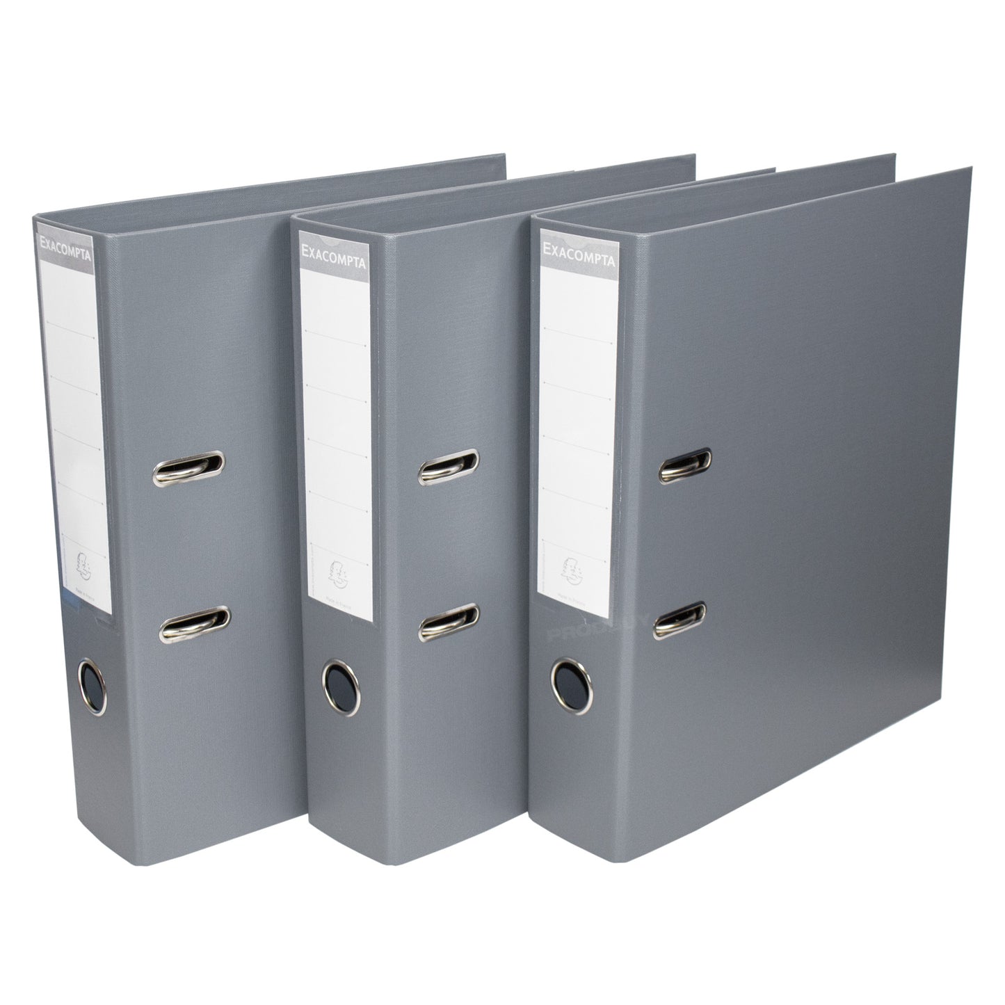 Set of 3 Lever Arch Files A4 70mm PVC with Dark Grey Colour