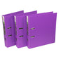 Set of 3 Premium Lever Arch Files A4 50mm with Purple Colour