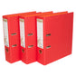 Set of 3 Eco-Friendly Lever Arch Files A4 80mm with Red Colour