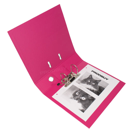 Set of 3 Colour Lever Arch Files A4 70mm PVC - Raspberry / Pink / Sand