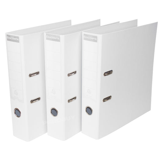 Set of 3 Lever Arch Files A4 70mm PVC with Light Grey Colour