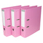 Set of 3 Lever Arch Files A4 70mm PVC with Pink Colour