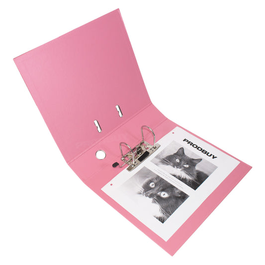 Set of 3 Lever Arch Files A4 70mm PVC with Pink Colour