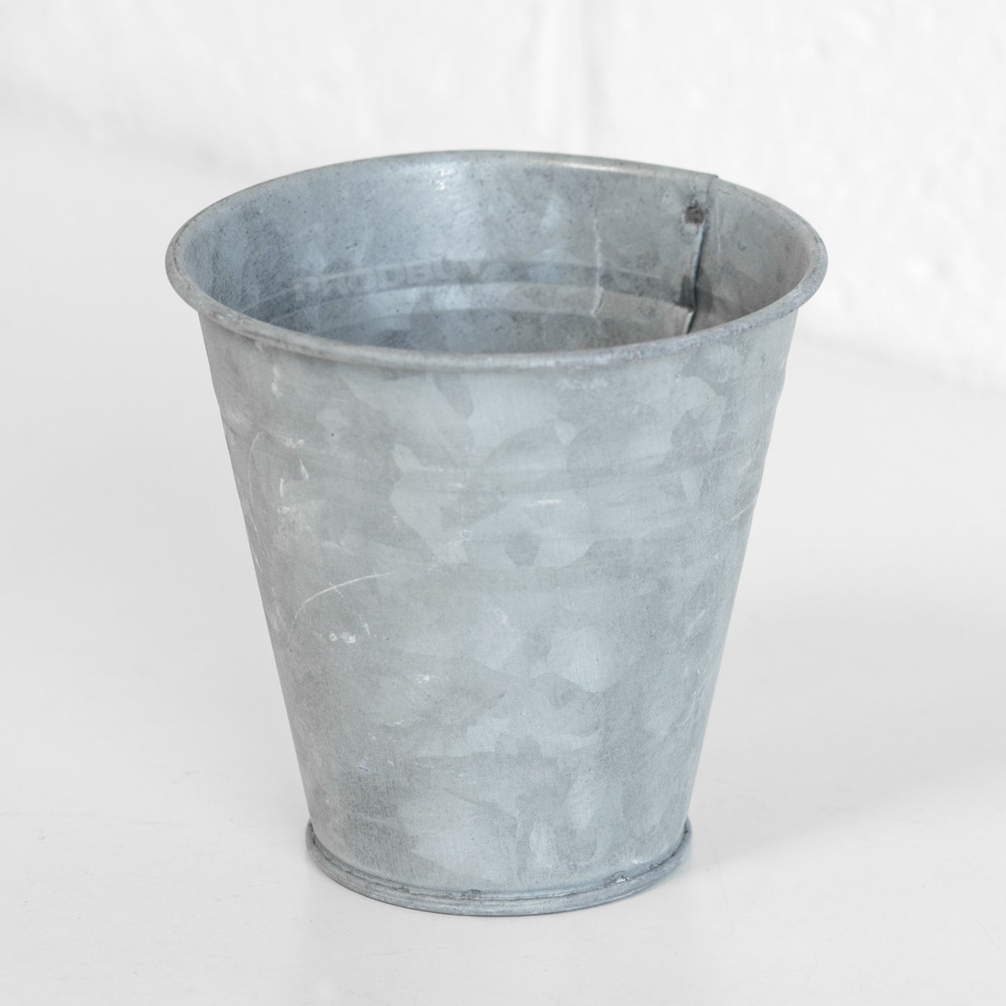 Set of 6 Mini Galvanised Metal Plant Pots