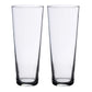 2 x Tall Round Modern Clear Glass Flower Vases Wedding Table Home Decorations