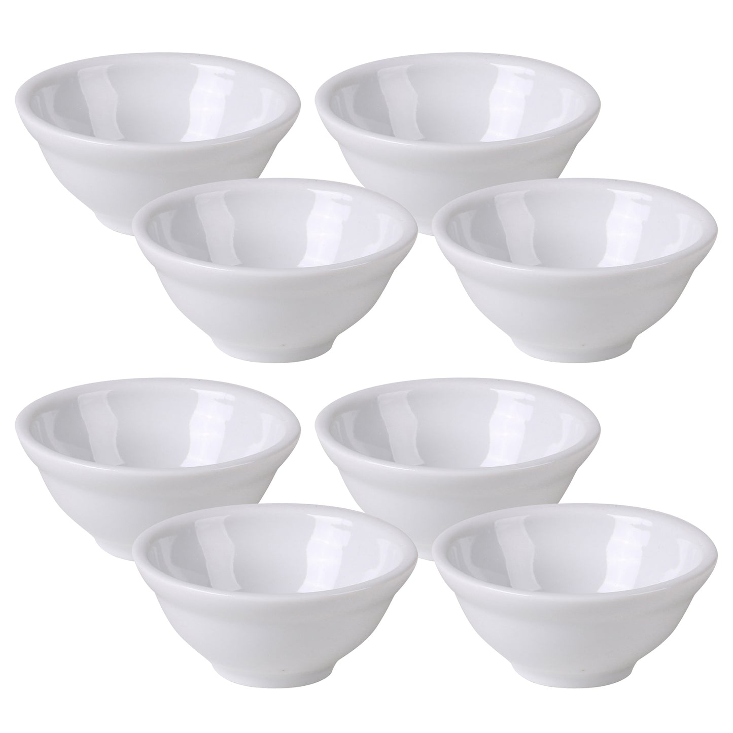 Miniature White Ceramic Pinch Pots / Serving Bowls Dishes