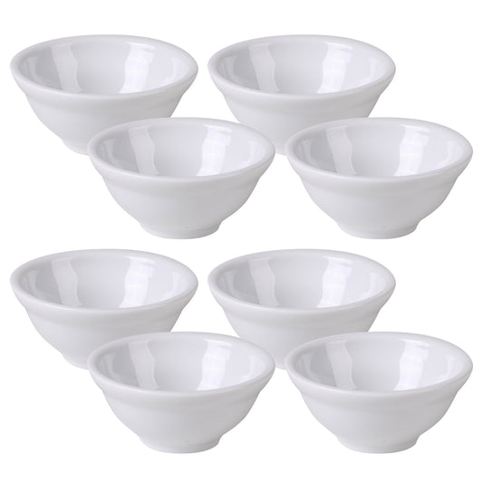 Miniature White Ceramic Pinch Pots / Serving Bowls Dishes