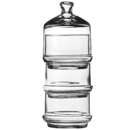 Small 3 Tier Stackable Glass Storage Jar