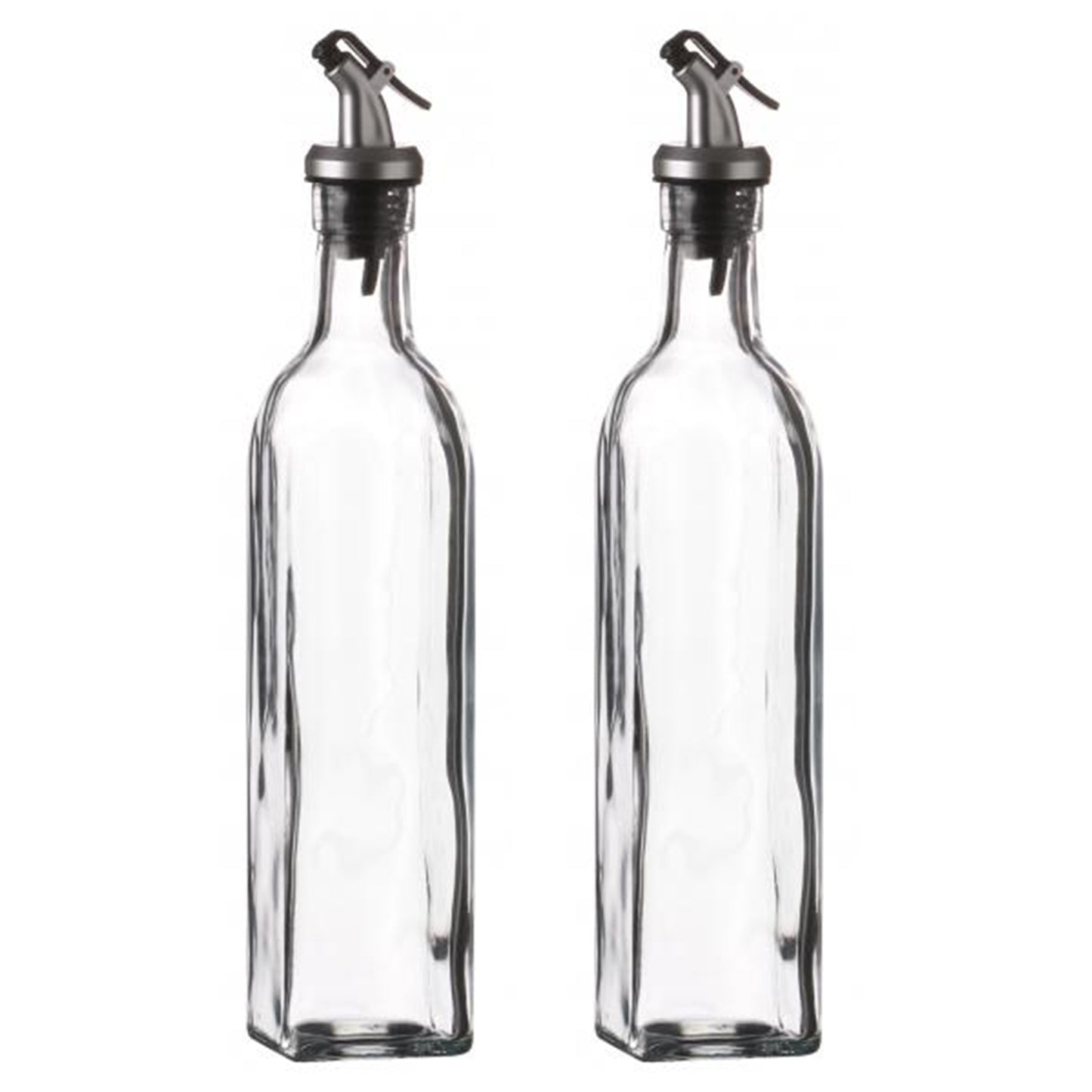 2 x 0.5 Litre Glass Olive Oil Vinegar Bottles